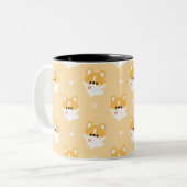 Niedliche Liebe Corgi Zweifarbige Tasse (Vorderseite Links)