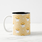 Niedliche Liebe Corgi Zweifarbige Tasse (Links)