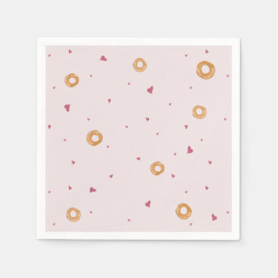Niedliche LIEBE Cotton Candy Pink Serviette