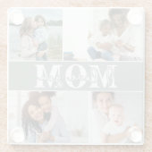 Niedliche LIEBE, DASS DU MAMA Foto Muttertag Glasuntersetzer (Rückseite)