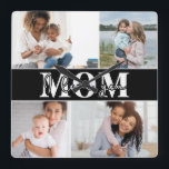 Niedliche LIEBE, DASS DU MAMA Foto Muttertag Quadratische Wanduhr<br><div class="desc">Niedlich I Liebe You Mama Mother's Day Foto Wall Clock zeigt vier Ihrer Lieblings-Fotos mit dem Text "I Liebe you Mama" in der modernen weißen Typografie. Entworfen von ©Evco Studio www.zazzle.com/store/evcostudio</div>