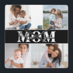 Niedliche LIEBE, DASS DU MAMA Foto Muttertag Quadratische Wanduhr<br><div class="desc">Niedlich I Liebe You Mama Mother's Day Foto Wall Clock zeigt vier Ihrer Lieblings-Fotos mit dem Text "I Liebe you Mama" in der modernen weißen Typografie. Entworfen von ©Evco Studio www.zazzle.com/store/evcostudio</div>