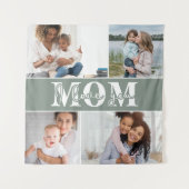 Niedliche LIEBE, DASS DU MAMA Foto Muttertag Wandteppich (Vorderseite)