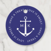 Niedliche Liebe der Anker ist süße Hochzeit der Na Geschenkanhänger (Vorderseite)