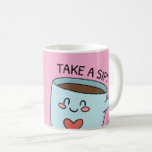 Niedliche Liebe des Bechers zeichnend Kaffeetasse (VorderseiteRechts)