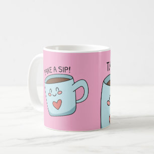 Niedliche Liebe des Bechers zeichnend Kaffeetasse