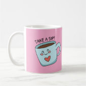 Niedliche Liebe des Bechers zeichnend Kaffeetasse (Links)