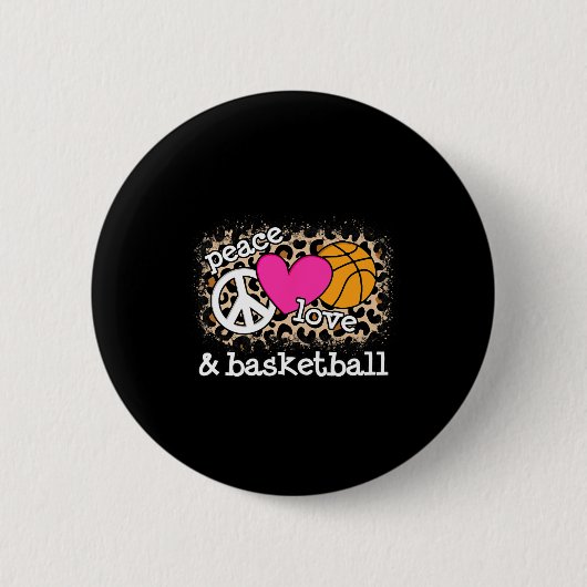 Niedliche Liebe des Friedens Bysketbyll Leopard Pr Button (Vorderseite)