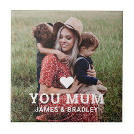 Niedliche Liebe des Herzens Ihr MuttertagsFoto Fliese