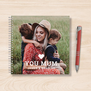 Niedliche Liebe des Herzens Ihr MuttertagsFoto Notizblock