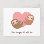 Niedliche Liebe des Sloth Couple I mit dir Postkarte (Vorderseite)