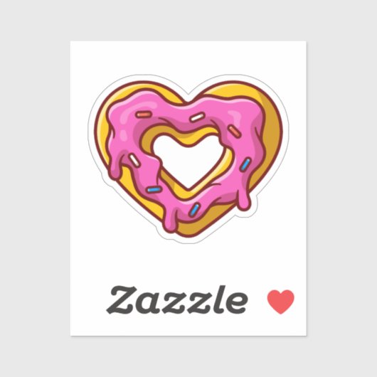 Niedliche Liebe Donut Sticker (Blatt)