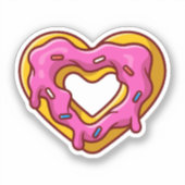 Niedliche Liebe Donut Sticker (Vorderseite)