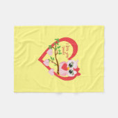 Niedliche Liebe Fleecedecke (Vorderseite (Horizontal))
