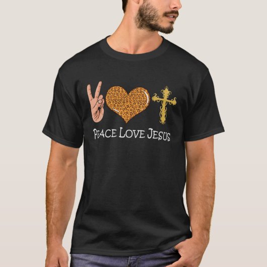 Niedliche Liebe Frieden Jesus Liebe Jesus Christli T-Shirt (Vorderseite)