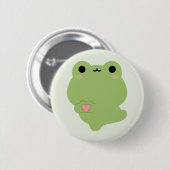 Niedliche Liebe Frosch Button (Vorne & Hinten)