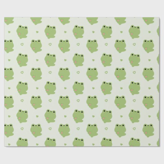 Niedliche Liebe Frosch Geschenkpapier (Flach)