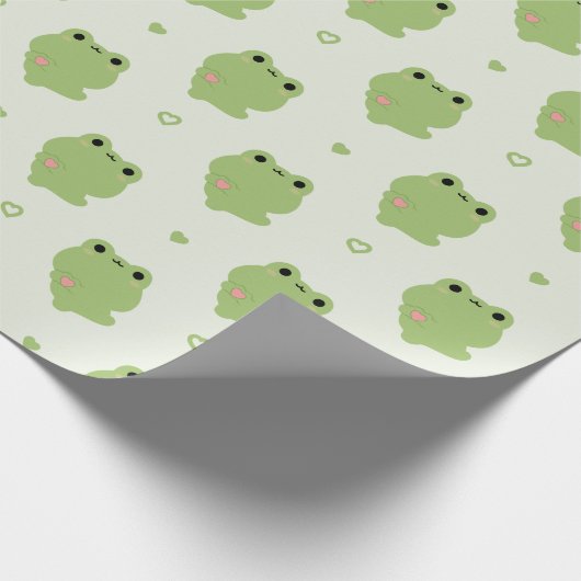 Niedliche Liebe Frosch Geschenkpapier (Ecke)