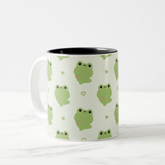 Niedliche Liebe Frosch Zweifarbige Tasse (Vorderseite Links)