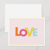 Niedliche "LIEBE" gefaltet Danke Karte (Vorne/Hinten)