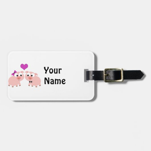 Niedliche Liebe Gepäckanhänger (Vorderseite horizontal)