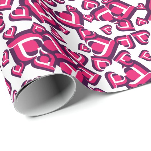 Niedliche Liebe Geschenkpapier (Rolleneckpunkt)