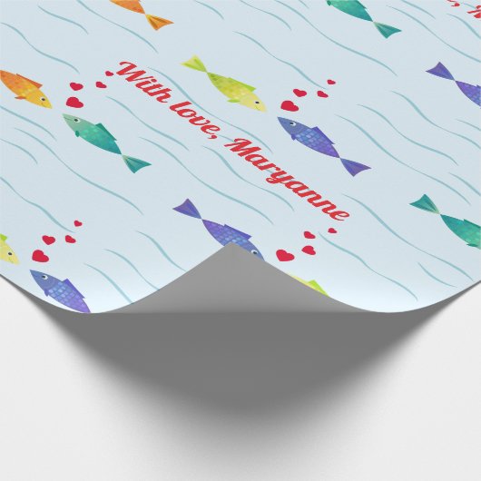 Niedliche Liebe Geschenkpapier (Ecke)