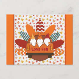 Niedliche Liebe Gnomen Herbst Herbstausgänge Postkarte