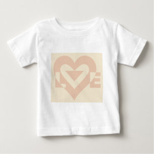 Niedliche Liebe Grafik, Creme Beige Baby T-shirt