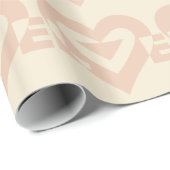 Niedliche Liebe Grafik, Creme Beige Geschenkpapier (Rolleneckpunkt)