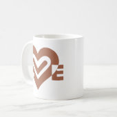 Niedliche Liebe Grafische Schokolade braun Kaffeetasse (Vorderseite Links)