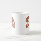 Niedliche Liebe Grafische Schokolade braun Kaffeetasse (Mittel)