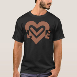 Niedliche Liebe Grafische Schokolade braun T-Shirt