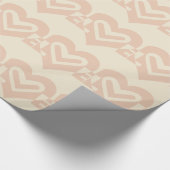 Niedliche Liebe Graphic in Beige Geschenkpapier (Ecke)