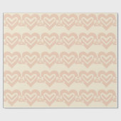Niedliche Liebe Graphic in Beige Geschenkpapier (Flach)