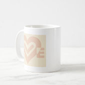 Niedliche Liebe Graphic in Beige Kaffeetasse (Vorderseite Links)
