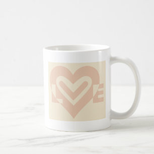 Niedliche Liebe Graphic in Beige Kaffeetasse