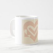 Niedliche Liebe Graphic in Beige Kaffeetasse (Vorderseite Links)