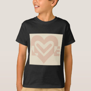 Niedliche Liebe Graphic in Beige T-Shirt