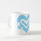 Niedliche Liebe Graphic in Blue Kaffeetasse (Vorderseite Links)