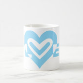 Niedliche Liebe Graphic in Blue Kaffeetasse (Mittel)
