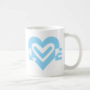 Niedliche Liebe Graphic in Blue Kaffeetasse