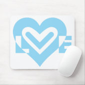 Niedliche Liebe Graphic in Blue Mousepad (Mit Mouse)