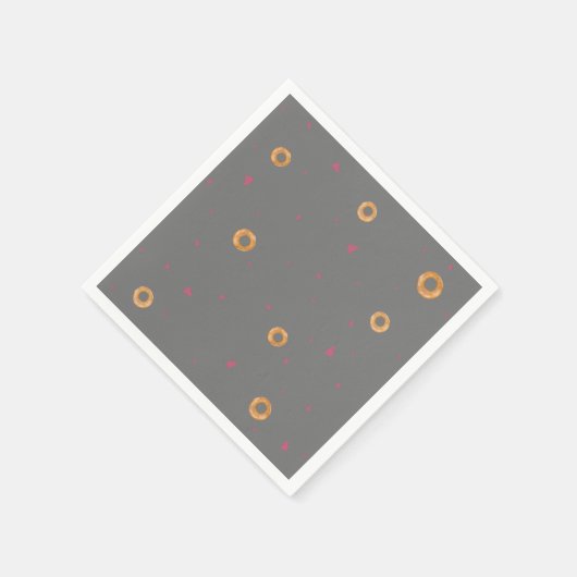 Niedliche LIEBE | Grau | Serviette (Ecke)