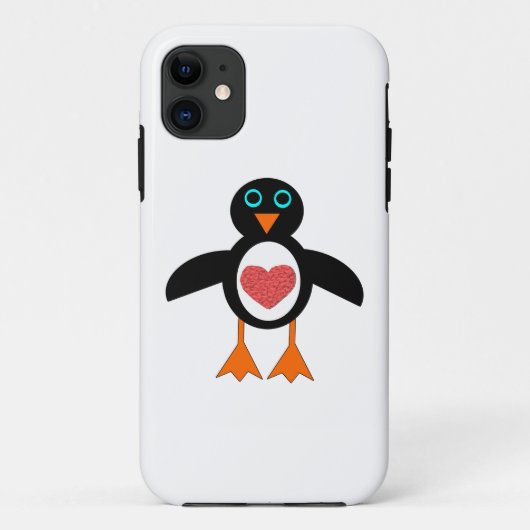 Niedliche Liebe Heart Penguin iPhone Fall Case-Mate iPhone Hülle (Rückseite)