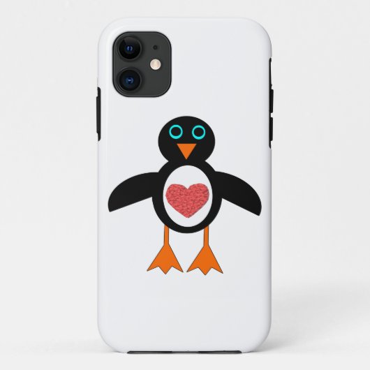 Niedliche Liebe Heart Penguin iPhone Fall Case-Mate iPhone Hülle (Rückseite)