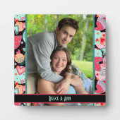 Niedliche Liebe Hearts Foto benutzerdefinierte Nam Fotoplatte (Vorderseite)