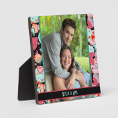 Niedliche Liebe Hearts Foto benutzerdefinierte Nam Fotoplatte (Vorderseite)