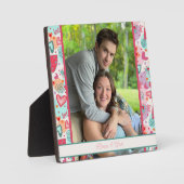 Niedliche Liebe Hearts Foto Benutzerdefinierte Nam Fotoplatte (Vorderseite)