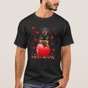 Niedliche Liebe Hearts Rottweiler Dog Valentines P T-Shirt
